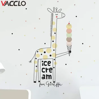 Vacclo Atramentové Samolepky na Stenu pre Deti Izba Akvarel Ice Cream Jeleň PVC Vymeniteľné detskej Izby Stenu Rozloženie Nálepky Obtlačky