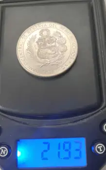 Peruánsky Striebornú Mincu 1971 50 Sol Staré Reálne Strieborná Originál Mince Zberateľské Mince