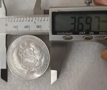 Peruánsky Striebornú Mincu 1971 50 Sol Staré Reálne Strieborná Originál Mince Zberateľské Mince
