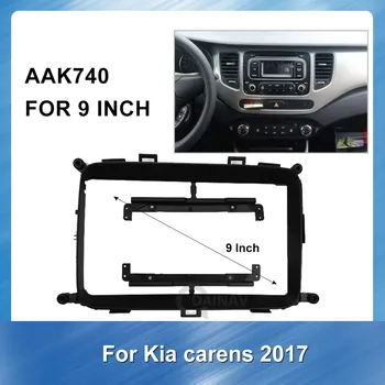 9 Palcový Fasxia Car Audio Rám Pre Kia Carens 2017 GPS Navigácie doska panel Rám Fascias