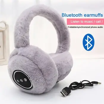 Prenosné Bezdrôtové Bluetooth Slúchadlá Cez Ucho Headset Slúchadlá Stereo Headset Teplé Načechraný Earmuff Slúchadlá Zime