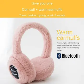 Prenosné Bezdrôtové Bluetooth Slúchadlá Cez Ucho Headset Slúchadlá Stereo Headset Teplé Načechraný Earmuff Slúchadlá Zime