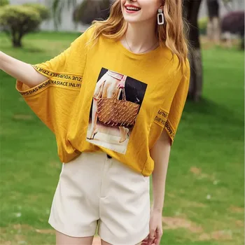 Bat tričko-krátke rukávy T-shirt ženy 2019 lete nové módne moderné dámske Tričká dámske oblečenie