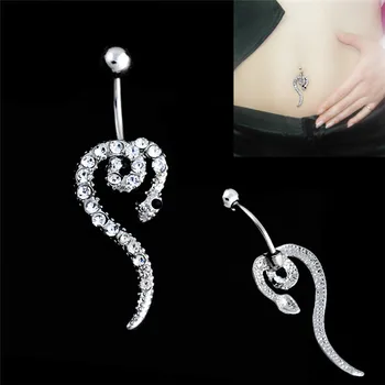 Had brucho tlačidlo krúžok 4,5 cm módne lady piercing pupka krúžok šperky brucho bar