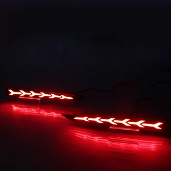 2 ks pre 2017-2018 Hyundai Akcent 3 Funkcie Červená Riadenie Auta Zadný Nárazník Svetlo Zadné zadné Svetlo