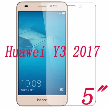 2KS NOVÉ Screen Protector mobilný telefón Huawei Y3 2017 5.0 INCH 9H Tvrdené Sklo Ochranný Film Displeja Krytu