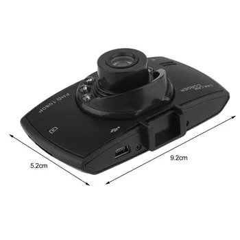720P Auta DVR Kamera Dash Cam Video 2,4-palcový LCD LCD DisplayNight Vozidla Fotoaparát Záznamník