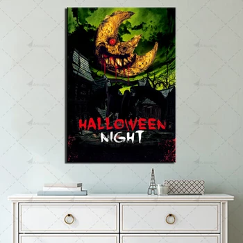 Modulárny Obrázok Halloween Plagáty a Tlačí na Steny Umenie Domova pre Obývacia Izba 1 Kus Horor Obrázky Maliarske Plátno