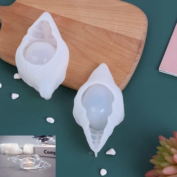 Živica DIY Epoxidové Zrkadlo Troch-dimenzionální Conch make-up Vajec Skladovanie Shell Morských Silikónové Formy 1PC