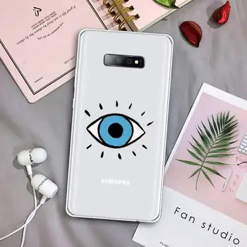 Zlé Oko estetika maliarstva Telefón Prípade Transparentné Pre Samsung Galaxy S 5 7 8 9 20 okraji plus 10 e lite 2019