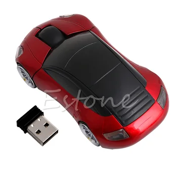 2.4 G 1600DPI Myš, USB Prijímač Bezdrôtovej LED Svetlo Auto Tvar Optických Myší