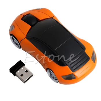 2.4 G 1600DPI Myš, USB Prijímač Bezdrôtovej LED Svetlo Auto Tvar Optických Myší