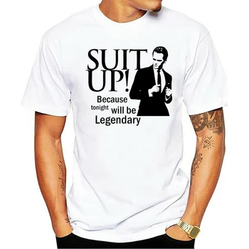 Himym Barney Stinson Oblek Legendárny TELEVÍZNY Seriál Inšpirovaný Funny T-shirt Streetwear Zábavné Vytlačiť Oblečenie Hip-Tope Mans T-Shirt