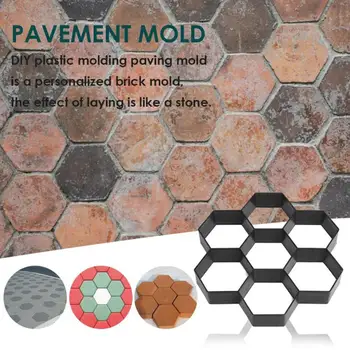 30cmx30cm Hexagon Príručka Dlažba Plesní, Cement, Tehla Betón DIY Chodník Molud Cesta Maker Domácnosti, Záhrade Dodávky