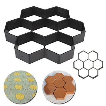 30cmx30cm Hexagon Príručka Dlažba Plesní, Cement, Tehla Betón DIY Chodník Molud Cesta Maker Domácnosti, Záhrade Dodávky