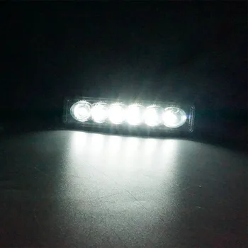 LED Svetlo Bar 18W Mieste 6 palcový led pracovné svetlo Offroad jazdy svetlo hmlové svetlá Lodí svetlo pre SUV ATV 4WD Auto Truck Golf Cart 12V