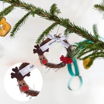 Deti Hračky Veselé Vianoce Veniec Bowknot Vianočný Strom Krúžky Ornament, Okno, Dvere, Kancelárie Fashion, DIY Domáce Dekorácie