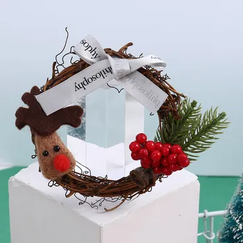 Deti Hračky Veselé Vianoce Veniec Bowknot Vianočný Strom Krúžky Ornament, Okno, Dvere, Kancelárie Fashion, DIY Domáce Dekorácie