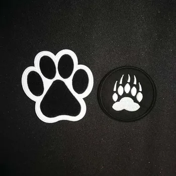 Zvieracie Stopy Medveďa Packa Žehlička Na Patch Vyšívané Pet Mačka Pes Packa DIY Oblečenie Nálepky Oblečenie Príslušenstvo Odznak