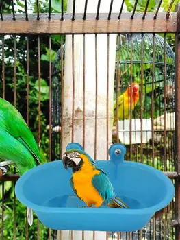 Nové Papagáj S Vaňou Zrkadlo Vták Zrkadlo Vane Sprchovací Box Zrkadlo Hračka Pre Budgerigar Pivónia Vták Hračky Pet Klietku Príslušenstvo