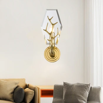 Art deco dizajn crystal nástenné svietidlo moderného sconce zlato wandlampe spálňa crystal osvetlenie