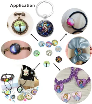 Nepremokavé sklo patch tlač krásne vzory, šperky, oblečenie, šperky, doplnky, dekoratívne mozaikové veľkosti 8 mm~40 mm B