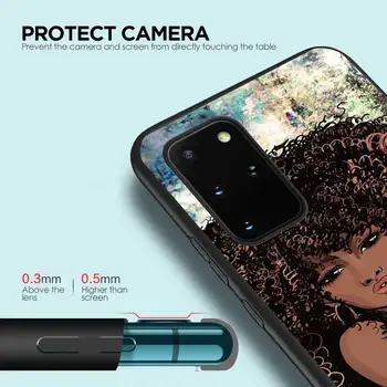 Silikónové puzdro Pre Samsung Galaxy Note 20 Ultra Poznámka 10 Plus 5G 10 Lite 8 9 M51 M31 M30s M11 Afro Dievčatá Čierne Ženy Kryt Coque