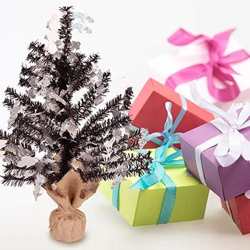 Mini Vianočné Stromčeky Vianočné Dekorácie Malé Borovice Umiestnené V Ploche Festival Vianoce Domov Ozdoby 40 cm