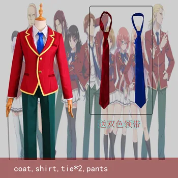 V triede elite Ayanokoji Kiyotaka Školskú Uniformu Cosplay Panther Kostým Zákazku s 2 kravatu