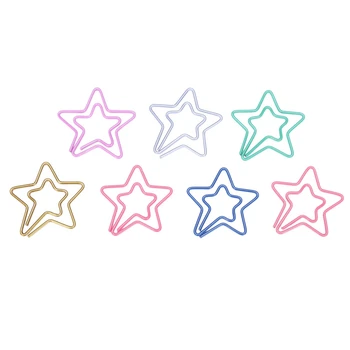124pcs Malé sponky na Záložku Klipy - 24pcs Päť-špicaté hviezdy tvar spiniek & 100psc láska typ spinku