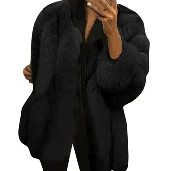 Ženy Kabát Zimné Móda Datovania Krátke Posádky Krku Strany Sexy Umelú Kožušinu Dlhý Rukáv Teplé Outwear Načechraný Denne Elegantné Pevné