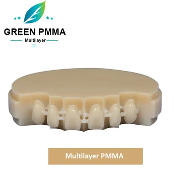 CAD CAM pmma blok Zubné živice materiál PMMA prázdna pre zubných náhrad ZZ95mm C2 farba