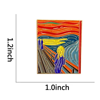 Skvelé Umelecké Zbierky Pin Pocta Edvard Munch a jeho klasické maľovanie s názvom Scream