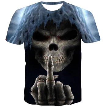 UNEY Lebky T Shirt Grafické Top Pre Mužov NÁM Veľkosť Tričko okolo Krku Tees 3D Tlač Tee Tričko La Tetovanie Krátky Rukáv