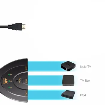 4K*2K 3D Mini 3 Port HDMI Prepínač 1.4 b 4K Switcher HDMI Splitter Out Port Hub 1080P 3 v 1 pre DVD HDTV Xbox, PS3, PS4 Zväzok 1