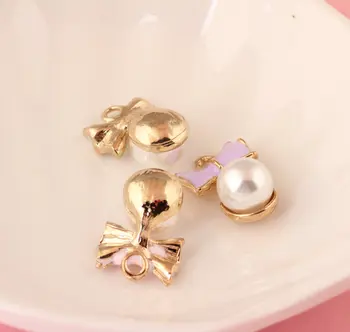 Smalt Zliatiny Pearl Motýľ Uzol Prívesok darčeky kovové charmsforjewelry čo Prívesok plávajúce kúzlo Náramok Náhrdelník Príslušenstvo