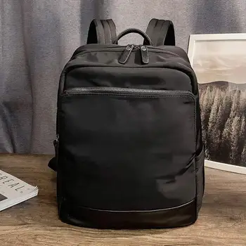 Muži vodeodolného Nylonu Batoh Solid Black školy bookbag ženy Počítač, Laptop taška pack muž Veľkú kapacitu backbag Business taška