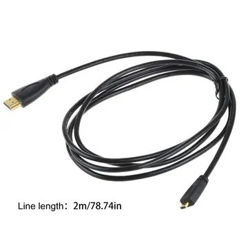 2m 1080P Micro HDMI Adaptér HDMI Kábel Kábel pre Telefón, Tablet, Fotoaparát, TV