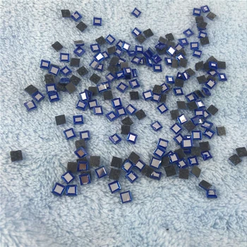 100pcs4*4 mm Zrkadlo Modrá Flatback Námestie Korálky Žehlička Na rýchlu Opravu Crystal Hot Fix Drahokamu Pre Prenos Diy dekorácie, šperky