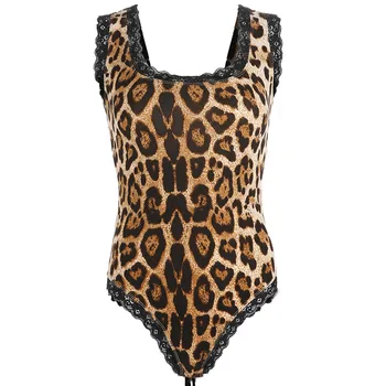 Kombinéza Ženy Leopard Tlač Sexy Klub Jumpsuit Jeden Kus Späť Obväz Chudá Telo Femme Lete Sexy Oblečenie, Kombinézach Hot