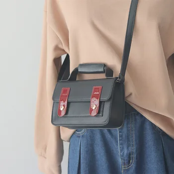 Elegantné Ženy Kontrast Farieb Tote Bag 2020 Módy Nové Kvalitné Kožené dámske Dizajnér Kabelka Cestovné Ramenný Messenger Taška