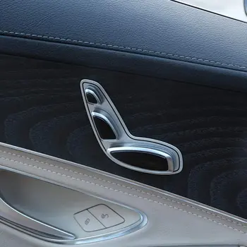ABS Chrome Plastové Sedadlo Tlačidlo Flitrami Kryt Výbava Lesklý Čierny Pre Mercedes Benz GLC C Triedy W205 2016 2017