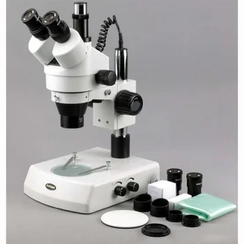 Trinocular Stereo Zoom Mikroskopom--AmScope Dodávky 7X-45X Trinocular Stereo Lupa Mikroskop s Dual Halogénové Svetlá