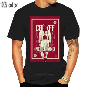 Johan Cruyff Holandsko futbal Futbal Tričko T-Shirt Top Vintage Vzhľad T-Shirt Letné Štýl Mužov Tričko top čaj