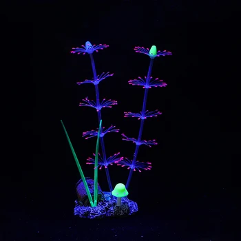 Silikónové Žiariace Umelé Ryby Nádrž Akvárium Coral Rastliny Ornament Podvodné Ornament Ryby Nádrž Akvárium Dekor Príslušenstvo