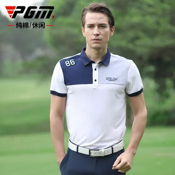 PGM Golf Rýchle Sušenie Textílie pánske Oblečenie Priateľské k Pokožke Priedušná-Krátke Rukávy T-shirt Pre Mužov Yf258