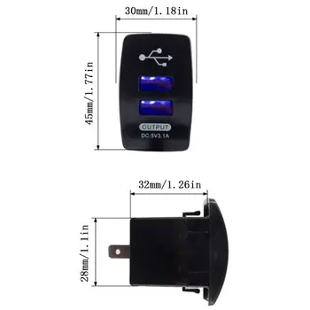 Dual USB Auto Cigariet 12 V zapaľovači Splitter Nabíjačka, Napájací Adaptér Zásuvky Častí Interiéru Cigaretový Zapaľovač 2017