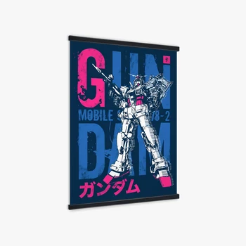 Anime Mobile Suit Gundam, Modrá Maľovanie Robot Plagát Modulárny Obrázok Mecha Plátno Tlačiť Nástenné Závesné Rám Art Decor Pre Dieťa Izba