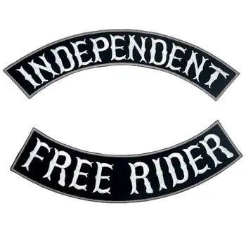 NEZÁVISLÉ FREE RIDER podklad Vyšívané Nášivka Šitie Štítok punk biker Škvrny Oblečenie Oblečenie