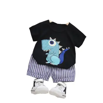 Detské Chlapčenské Oblečenie Chlapčenské Oblečenie Móda Bavlna Dinosaura Štýl Oblečenie T-shirts+šortky 2ks Dieťa Boys Letné Oblečenie Set sa